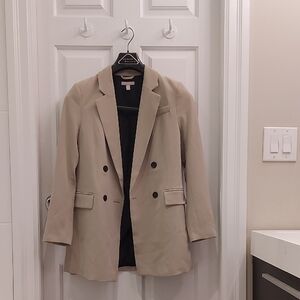 H&M Tan Women's Blazer with Black Lining